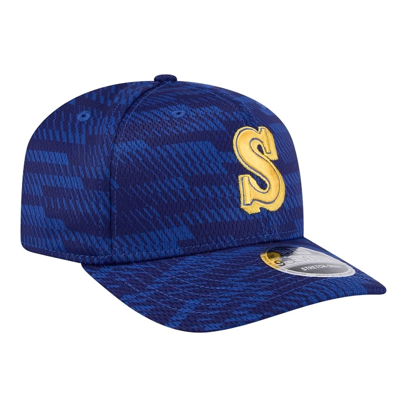 Seattle Mariners Royal Blue and Yellow Alt 2025 Clubhouse New Era 9SEVENTY Stretch Snapback Hat