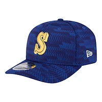 Seattle Mariners Royal Blue and Yellow Alt 2025 Clubhouse New Era 9SEVENTY Stretch Snapback Hat