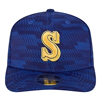 Seattle Mariners Royal Blue and Yellow Alt 2025 Clubhouse New Era 9SEVENTY Stretch Snapback Hat