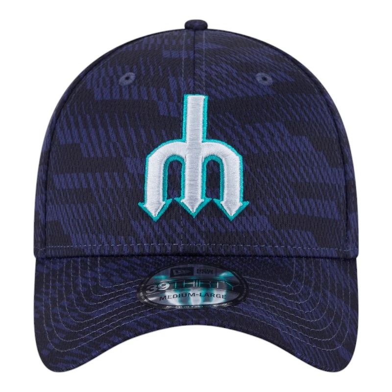 Seattle Mariners Navy Alternate 2025 Clubhouse New Era 39THIRTY Stretch Fit Hat