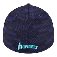 Seattle Mariners Navy Alternate 2025 Clubhouse New Era 39THIRTY Stretch Fit Hat