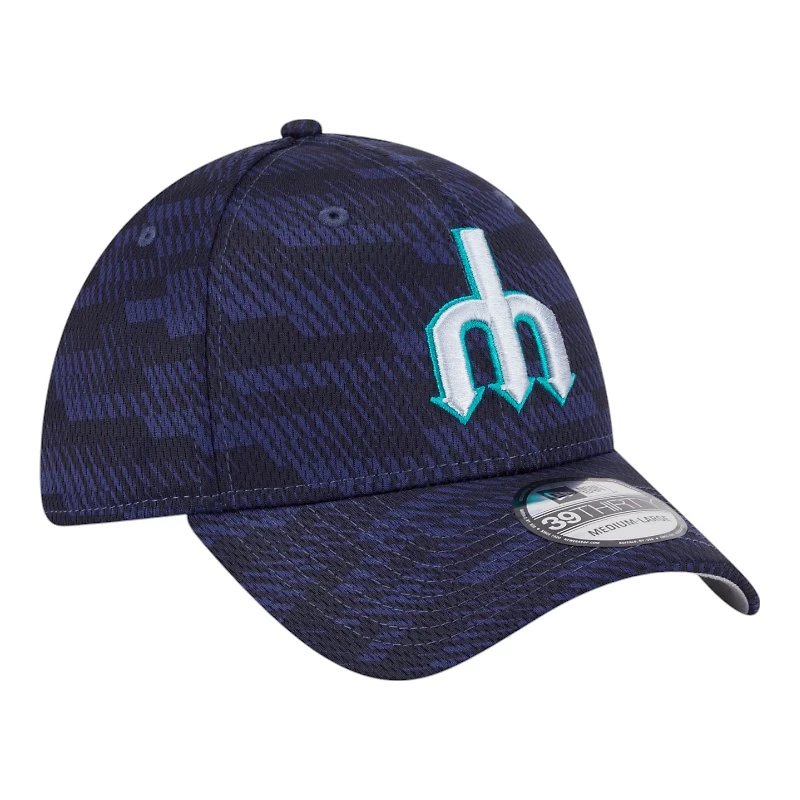 Seattle Mariners Navy Alternate 2025 Clubhouse New Era 39THIRTY Stretch Fit Hat