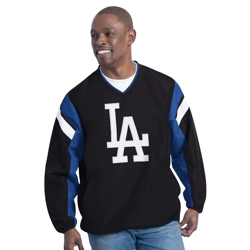 Los Angeles Dodgers Black G-III Front LA Logo Long Sleeve Pullover Jacket