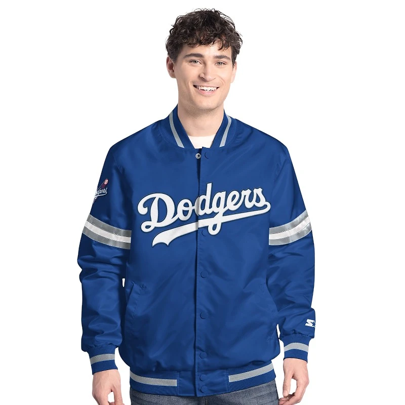 Los Angeles Dodgers Royal Blue Scout Full Snap Varsity Starter Jacket