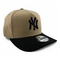 New York Yankees Khaki and Black Black UV New Era A-Frame Snapback Hat
