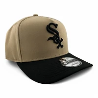 Chicago White Sox Khaki and Black Black UV New Era A-Frame Snapback Hat