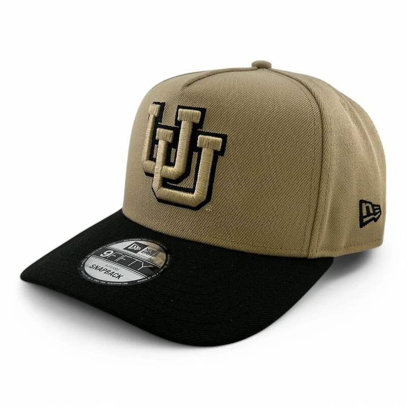 Utah Utes Khaki and Black Black UV New Era A-Frame Snapback Hat
