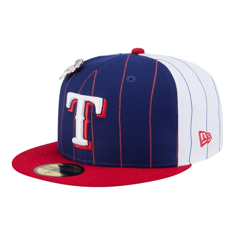 Texas Rangers Pinstripe with League Pin New Era 59FIFTY Fitted Hat