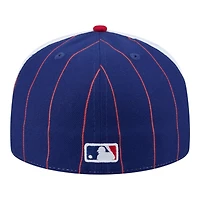 Texas Rangers Pinstripe with League Pin New Era 59FIFTY Fitted Hat