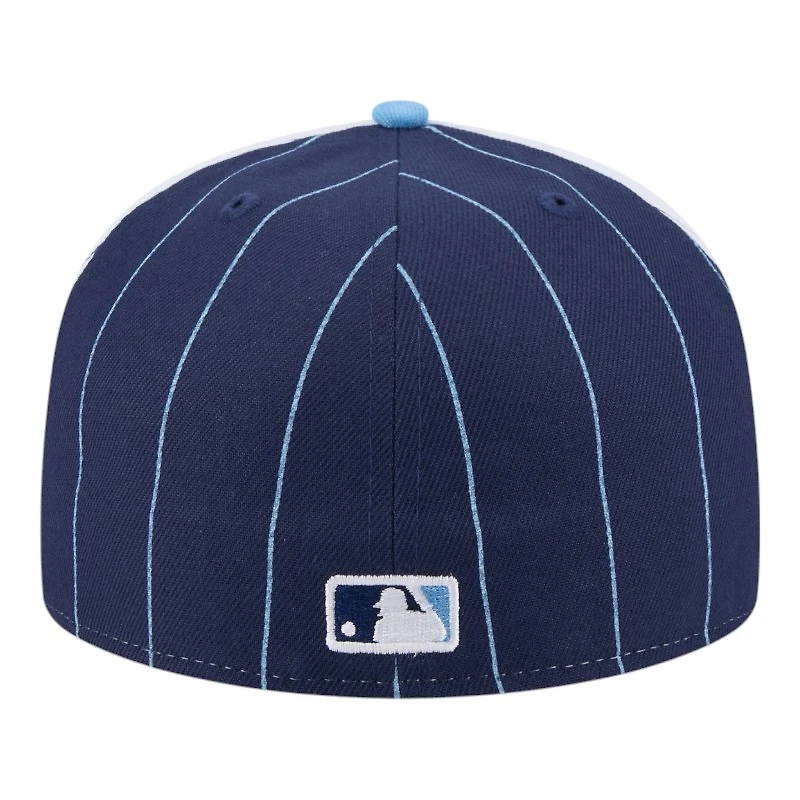 Tampa Bay Rays Pinstripe with League Pin New Era 59FIFTY Fitted Hat