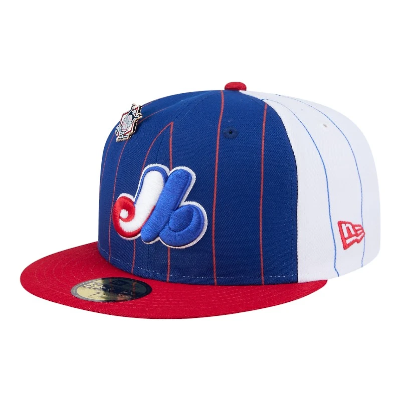 Montreal Expos Pinstripe with League Pin New Era 59FIFTY Fitted Hat