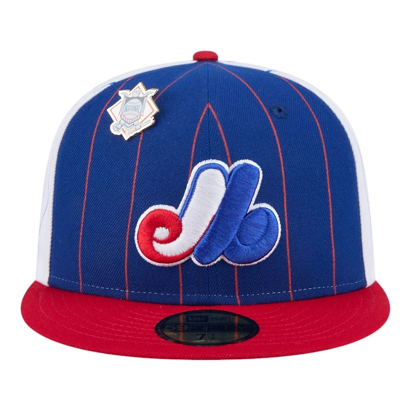 Montreal Expos Pinstripe with League Pin New Era 59FIFTY Fitted Hat