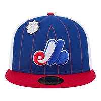 Montreal Expos Pinstripe with League Pin New Era 59FIFTY Fitted Hat