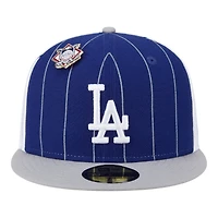 Los Angeles Dodgers Pinstripe with League Pin New Era 59FIFTY Fitted Hat