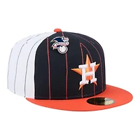 Houston Astros Pinstripe with League Pin New Era 59FIFTY Fitted Hat