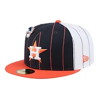 Houston Astros Pinstripe with League Pin New Era 59FIFTY Fitted Hat