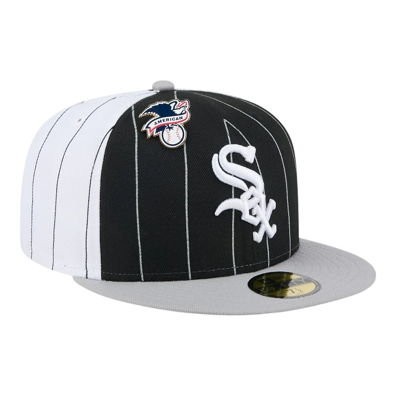 Chicago White Sox Pinstripe with League Pin New Era 59FIFTY Fitted Hat