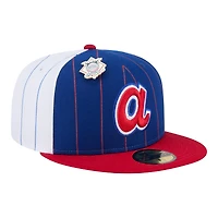 Atlanta Braves Pinstripe with League Pin New Era 59FIFTY Fitted Hat