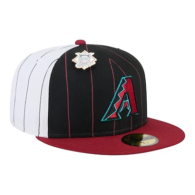 Arizona Diamondbacks Pinstripe with League Pin New Era 59FIFTY Fitted Hat