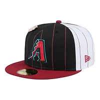 Arizona Diamondbacks Pinstripe with League Pin New Era 59FIFTY Fitted Hat