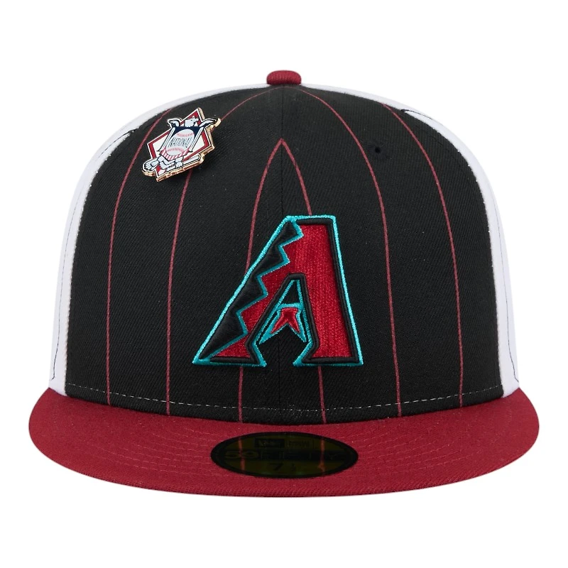 Arizona Diamondbacks Pinstripe with League Pin New Era 59FIFTY Fitted Hat