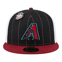 Arizona Diamondbacks Pinstripe with League Pin New Era 59FIFTY Fitted Hat