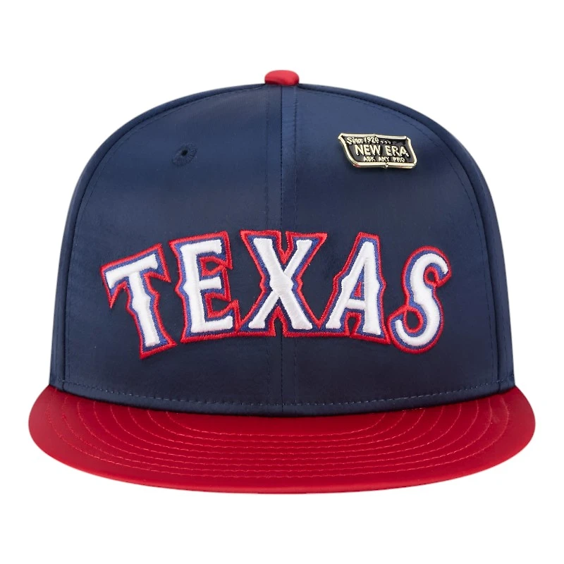 Texas Rangers Satin Two Tone With New Era Pin 59FIFTY Fitted Hat