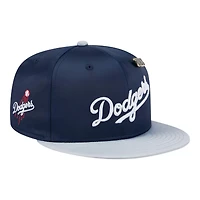 Los Angeles Dodgers Satin Two Tone With New Era Pin 59FIFTY Fitted Hat