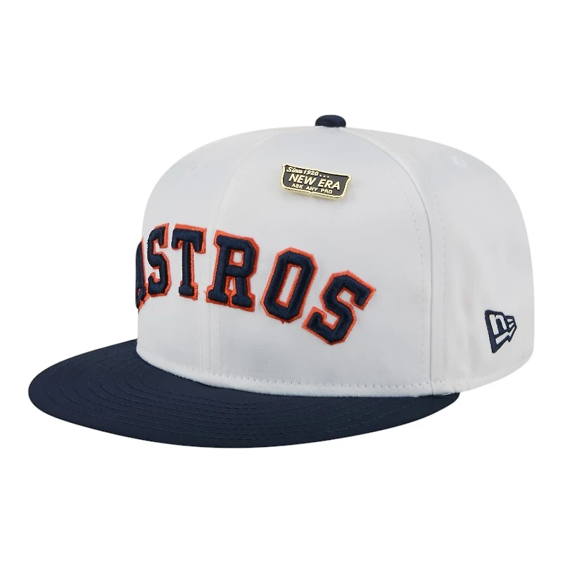 Houston Astros Satin Two Tone With New Era Pin 59FIFTY Fitted Hat