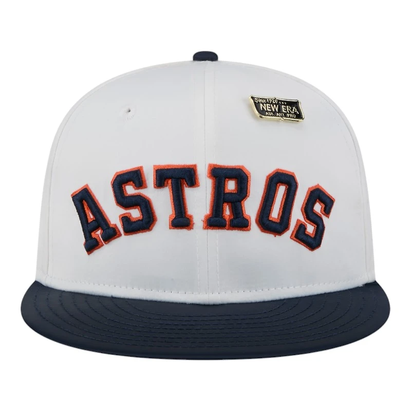 Houston Astros Satin Two Tone With New Era Pin 59FIFTY Fitted Hat