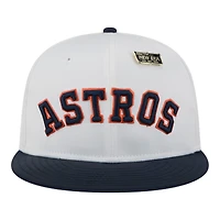 Houston Astros Satin Two Tone With New Era Pin 59FIFTY Fitted Hat