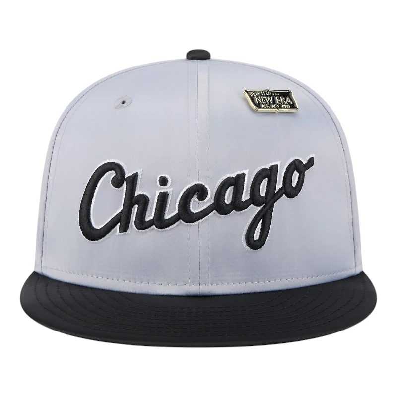 Chicago White Sox Satin Two Tone With New Era Pin 59FIFTY Fitted Hat