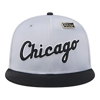 Chicago White Sox Satin Two Tone With New Era Pin 59FIFTY Fitted Hat