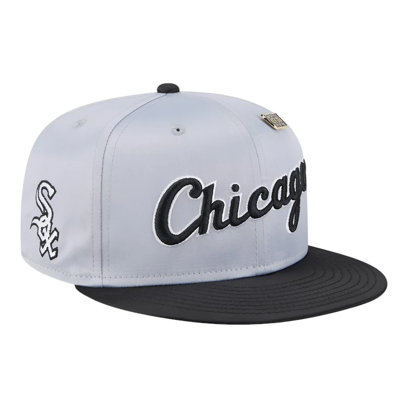 Chicago White Sox Satin Two Tone With New Era Pin 59FIFTY Fitted Hat