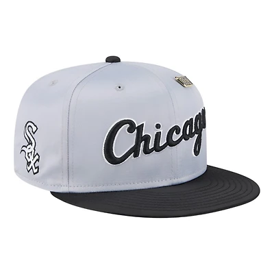 Chicago White Sox Satin Two Tone With New Era Pin 59FIFTY Fitted Hat