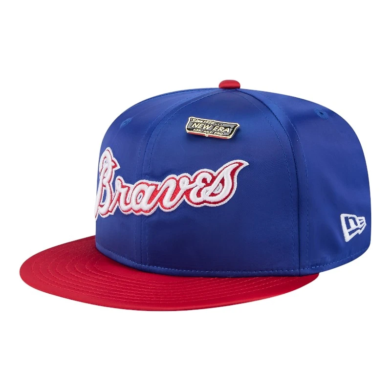 Atlanta Braves Satin Two Tone With New Era Pin 59FIFTY Fitted Hat