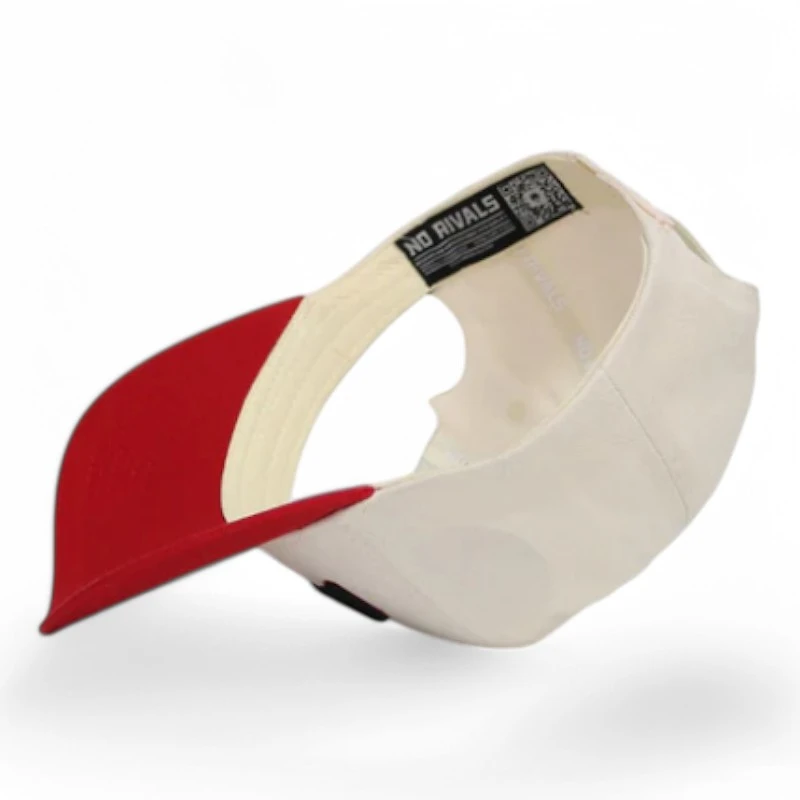 Georgia Dawgs Cream and Red Arched No Rivals Snapback Hat