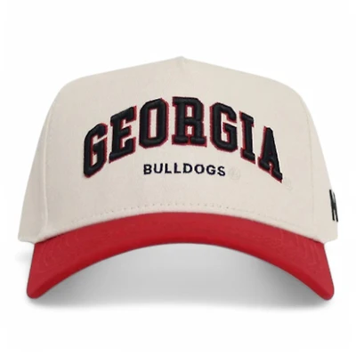 Georgia Dawgs Cream and Red Arched No Rivals Snapback Hat