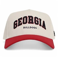 Georgia Dawgs Cream and Red Arched No Rivals Snapback Hat