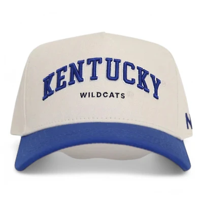 Kentucky Wildcats Cream and Royal Blue Arched No Rivals Snapback Hat