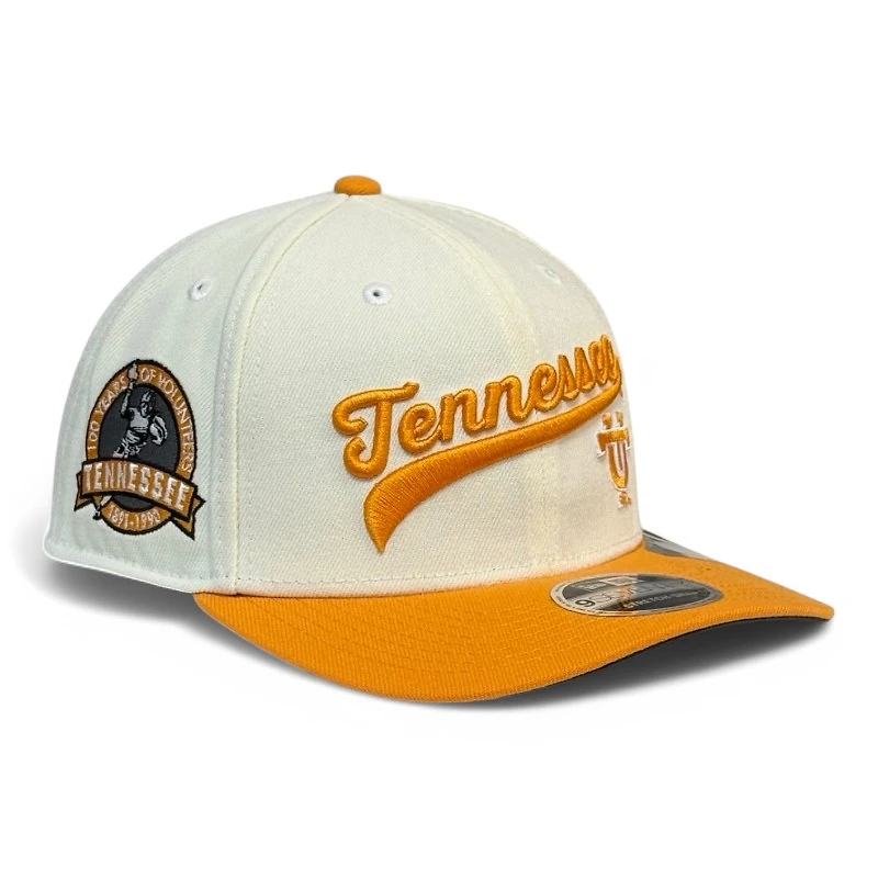 Tennessee Volunteers Chrome and Orange Double Script New Era 9SEVENTY Adjustable Hat