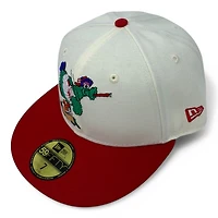 Philadelphia Phillies Chrome and Red Mascot Wordmark Patch Green UV New Era 59FIFTY Fitted Hat