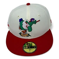 Philadelphia Phillies Chrome and Red Mascot Wordmark Patch Green UV New Era 59FIFTY Fitted Hat