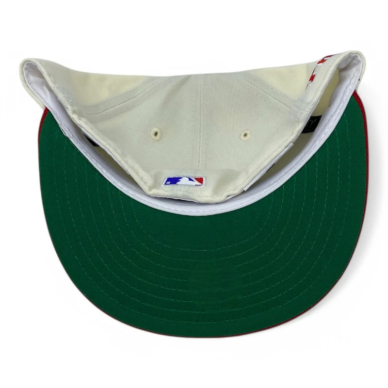 Philadelphia Phillies Chrome and Red Mascot Wordmark Patch Green UV New Era 59FIFTY Fitted Hat