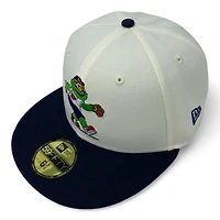 Boston Red Sox Chrome and Navy Mascot Pennant Patch UV New Era 59FIFTY Fitted Hat