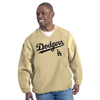 Los Angeles Dodgers Khaki G-III Front Script Long Sleeve Pullover Jacket