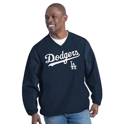 Los Angeles Dodgers Navy G-III Front Script Long Sleeve Pullover Jacket