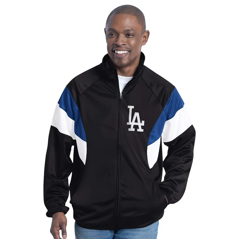 Los Angeles Dodgers Black G-III Veteran Track Jacket