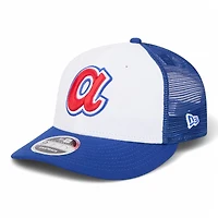 Atlanta Braves Royal Blue Mesh Trucker Low Profile New Era 9FIFTY Snapback Hat