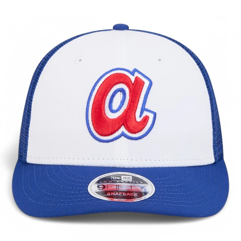 Atlanta Braves Royal Blue Mesh Trucker Low Profile New Era 9FIFTY Snapback Hat